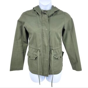 LOFT Outlet Womens Green Utility/ Cargo Hooded‎ Jacket 100% Cotton Size M
